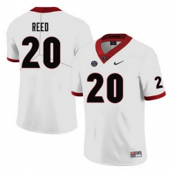 Men #20 J.R. Reed Georgia Bulldogs College Football Jerseys-White