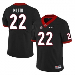 Men #22 Kendall Milton Georgia Bulldogs College Football Jerseys Sale-Black