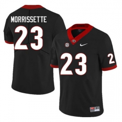 Men #23 De'Nylon Morrissette Georgia Bulldogs College Football Jerseys Sale-Black Anniversary