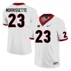 Men #23 De'Nylon Morrissette Georgia Bulldogs College Football Jerseys Sale-White Anniversary