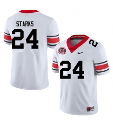 Men #24 Malaki Starks Georgia Bulldogs College Football Jerseys Sale-40th Anniversary