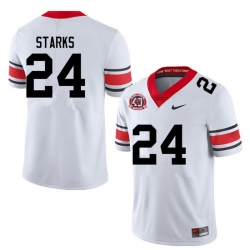 Men #24 Malaki Starks Georgia Bulldogs College Football Jerseys Sale-40th Anniversary