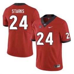 Men #24 Malaki Starks Georgia Bulldogs College Football Jerseys Sale-Red Anniversary