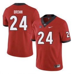 Men #24 Matthew Brown Georgia Bulldogs College Football Jerseys Sale-red