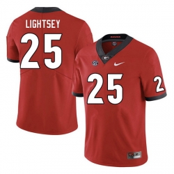 Men #25 E.J. Lightsey Georgia Bulldogs College Football Jerseys Sale-Red