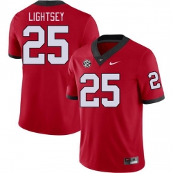 Men #25 E.J. Lightsey Georgia Bulldogs College Football Jerseys Stitched-Red