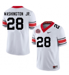 Men #28 Marcus Washington Jr. Georgia Bulldogs College Football Jerseys Sale-40th Anniversary