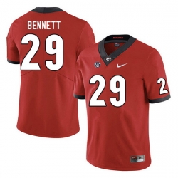 Men #29 Luke Bennett Georgia Bulldogs College Football Jerseys Sale-Red