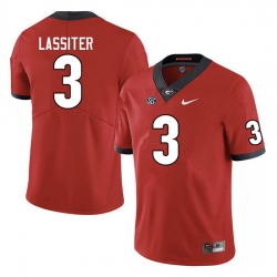 Men #3 Kamari Lassiter Georgia Bulldogs College Football Jerseys Sale-Red