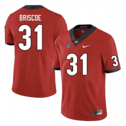 Men #31 Grant Briscoe Georgia Bulldogs College Football Jerseys Sale-Red