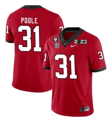 Men #31 William Poole Georgia Bulldogs 2022-23 CTP National Championship Football Jerseys