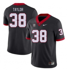 Men #38 Patrick Taylor Georgia Bulldogs College Football Jerseys Stitched-Black