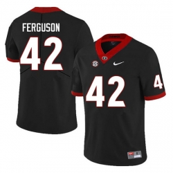 Men #42 Tauheed Ferguson Georgia Bulldogs College Football Jerseys Sale-Black Anniversary