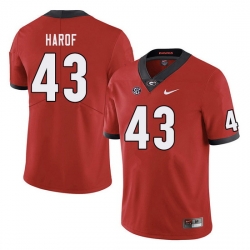 Men #43 Chase Harof Georgia Bulldogs College Football Jerseys Sale-Red