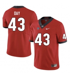 Men #43 Davis Day Georgia Bulldogs College Football Jerseys Sale-Red Anniversary