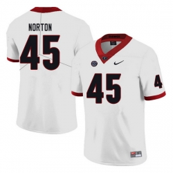 Men #45 Bill Norton Georgia Bulldogs College Football Jerseys white