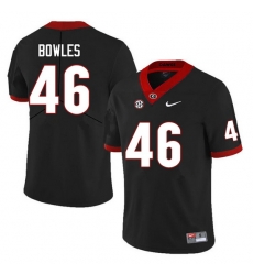 Men #46 Payton Bowles Georgia Bulldogs College Football Jerseys Sale-Black Anniversary