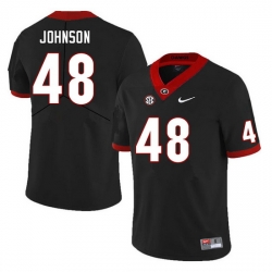 Men #48 Cooper Johnson Georgia Bulldogs College Football Jerseys Sale-Black