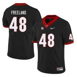 Men #48 Jarrett Freeland Georgia Bulldogs College Football Jerseys Sale-Black