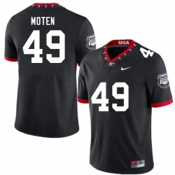 Men #49 Jamier Moten Georgia Bulldogs College Football Jerseys Sale-100th Anniversary