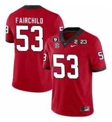 Men #53 Dylan Fairchild Georgia Bulldogs 2022-23 CTP National Championship Football Jerseys