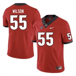 Men #55 Jared Wilson Georgia Bulldogs College Football Jerseys Sale-Red