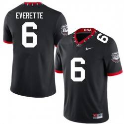 Men #6 Daylen Everette Georgia Bulldogs College Football Jerseys Sale-100th Anniversary