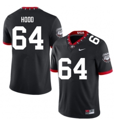 Men #64 Jacob Hood Georgia Bulldogs College Football Jerseys Sale-100th Anniversary