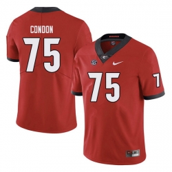 Men #75 Owen Condon Georgia Bulldogs College Football Jerseys Sale-red