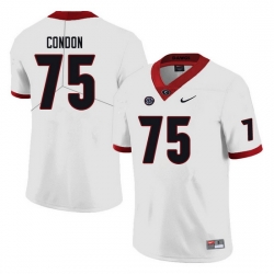 Men #75 Owen Condon Georgia Bulldogs College Football Jerseys Sale-white