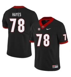 Men #78 D'Marcus Hayes Georgia Bulldogs College Football Jerseys Sale-Black