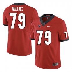 Men #79 Weston Wallace Georgia Bulldogs College Football Jerseys Sale-Red