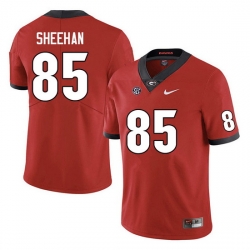 Men #85 Drew Sheehan Georgia Bulldogs College Football Jerseys Sale-Red Anniversary