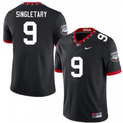 Men #9 Jaheim Singletary Georgia Bulldogs College Football Jerseys Sale-100th Anniversary