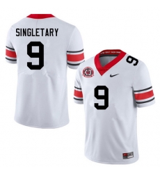 Men #9 Jaheim Singletary Georgia Bulldogs College Football Jerseys Sale-40th Anniversary