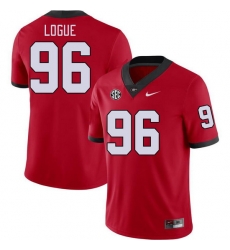 Men #96 Zion Logue Georgia Bulldogs College Football Jerseys Stitched-Red