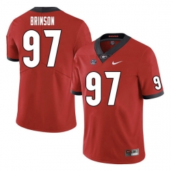 Men #97 Warren Brinson Georgia Bulldogs College Football Jerseys Sale-Red