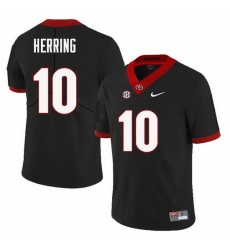 Men Georgia Bulldogs #10 Malik Herring College Football Jerseys Sale-Black