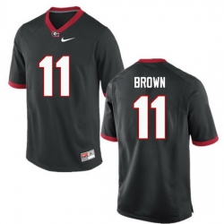 Men Georgia Bulldogs #11 Keyon Brown College Football Jerseys-Black