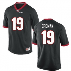 Men Georgia Bulldogs #19 Willie Erdman College Football Jerseys-Black