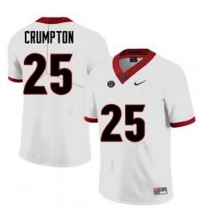 Men Georgia Bulldogs #25 Ahkil Crumpton College Football Jerseys Sale-White