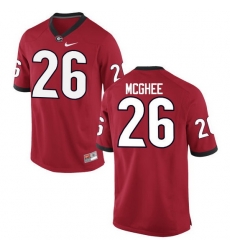 Men Georgia Bulldogs #26 Tyrique McGhee College Football Jerseys-Red