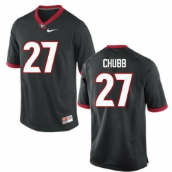 Men Georgia Bulldogs #27 Nick Chubb College Football Jerseys Black