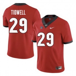 Men Georgia Bulldogs #29 Lofton Tidwell College Football Jerseys Sale-Red