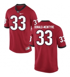 Men Georgia Bulldogs #33 Ian Donald-McIntyre College Football Jerseys-Red