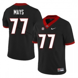 Men Georgia Bulldogs #77 Cade Mays College Football Jerseys Sale-Black