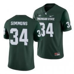 Michigan State Spartans Antjuan Simmons Green College Football Michigan State Spartans Jersey