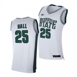 Michigan State Spartans Malik Hall White Limited Retro Michigan State Spartans Jersey