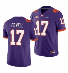 Clemson Tigers Cornell Powell Purple College Football Men'S Jersey