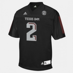 Men Texas A M Aggies Johnny Manziel College Football Black Jersey